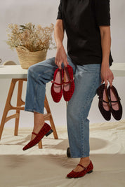 Ballerines Lava en velours coco