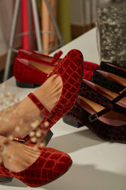 Ballerines Lava en velours coco