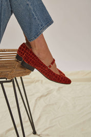 Ballerines Lava en velours coco