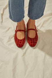 Ballerines Lava en velours coco