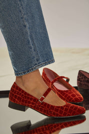 Ballerines Lava en velours coco