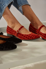 Ballerines Lava en velours coco