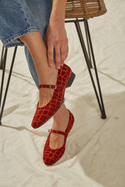 Ballerines Lava en velours coco