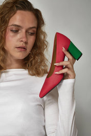 Midi en bambou rose-vert