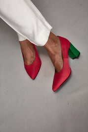 Midi en bambou rose-vert