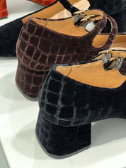 Talon mi-haut noir Pigalle