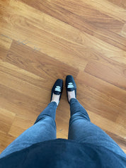 Mocassin Casablanca en raphia noir