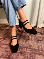 Talon mi-haut marron Pigalle