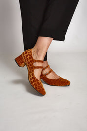 Talon mi-haut Pigalle Caramel