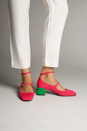 Midi en bambou rose-vert