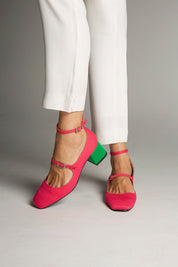 Midi en bambou rose-vert