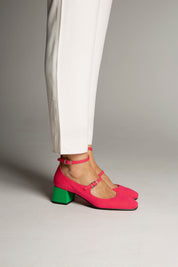 Midi en bambou rose-vert