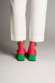Midi en bambou rose-vert