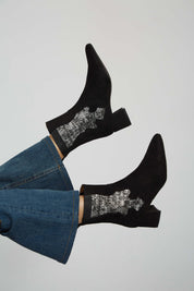 Bottes élastiques argentées
