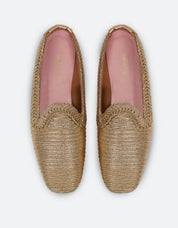 Mocassins NY métallisés dorés