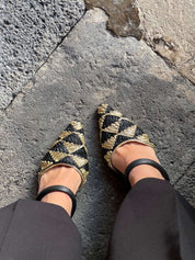 Tacones Lady Grace golden vegan