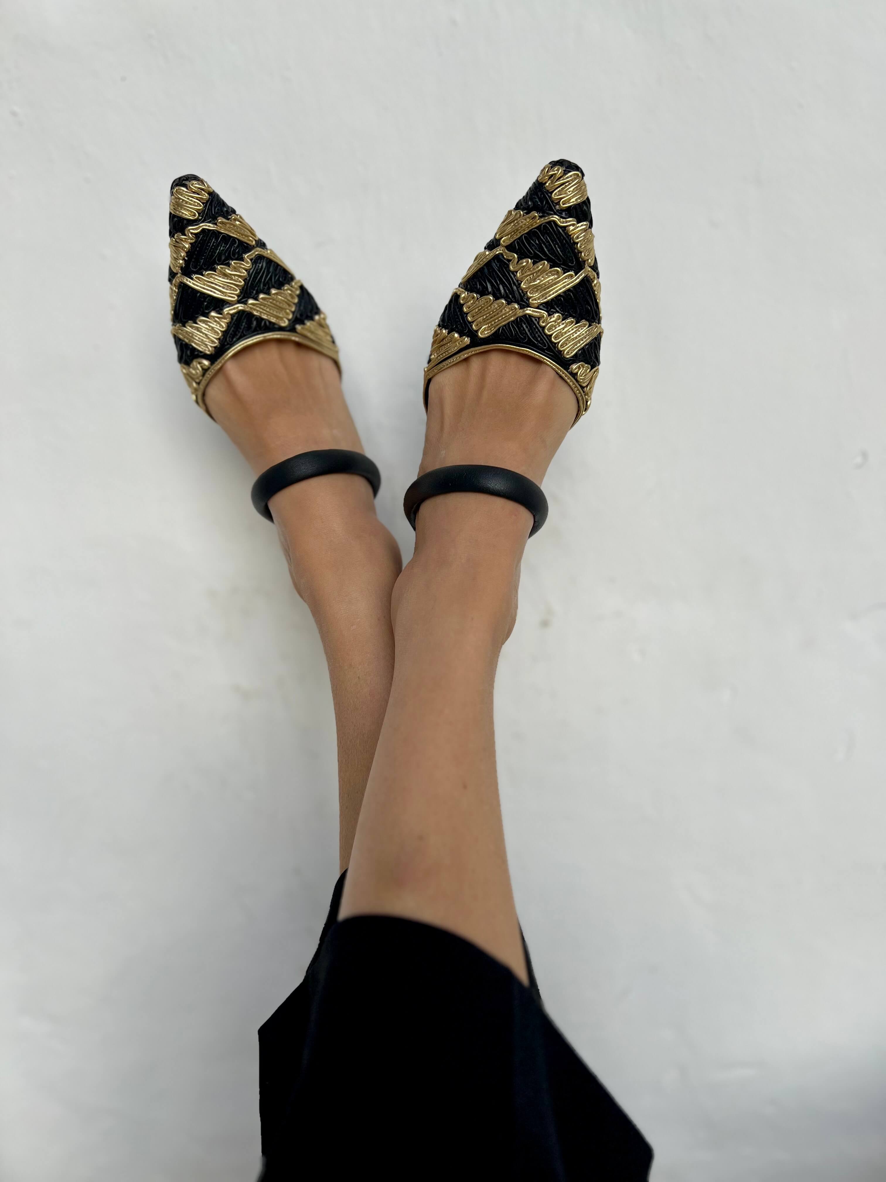Tacones Lady Grace golden vegan