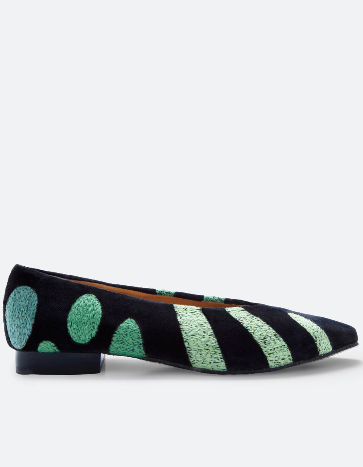 monstera shoes Monstera Green vegan ballerinas – Momoc Shoes