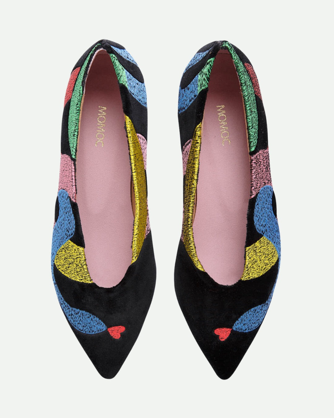 L'âme de Colette ballet flats front view black velvet | Momoc Shoes