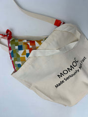 Momoc Seriously Not Fast tote bag protecting Frigiliana Mosaic handbag inside upcycled Spain | Momoc Shoes Spain