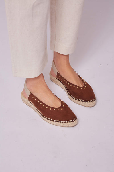 Sandalias Coñac Tachuelas vegan