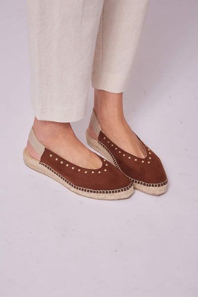 Sandalias Coñac Tachuelas vegan