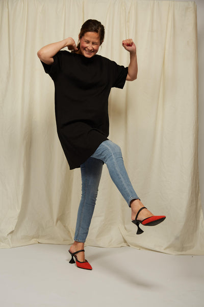 Orange Ibiza high-heels