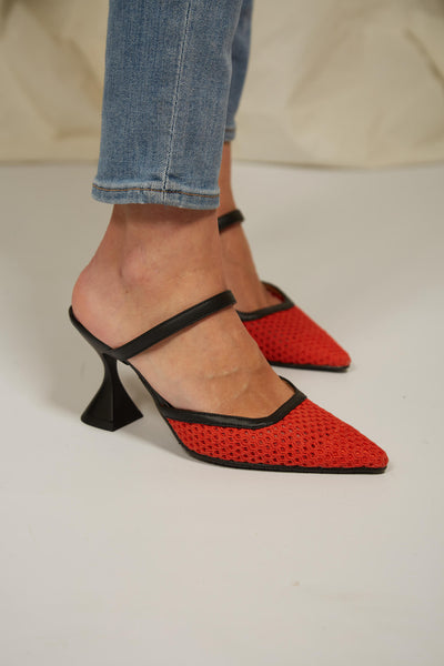 Orange Ibiza high-heels