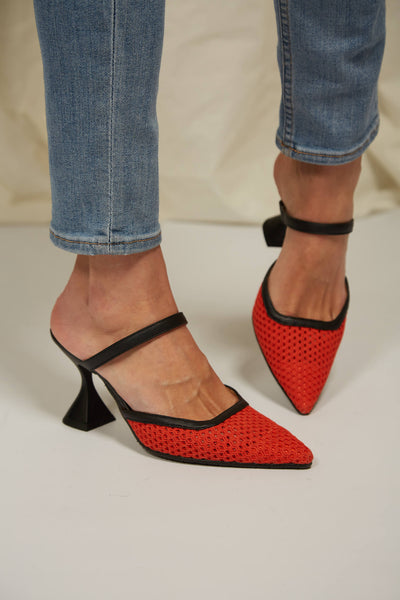 Orange Ibiza high-heels