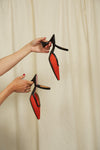 Orange Ibiza high-heels
