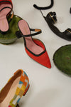 Orange Ibiza high-heels