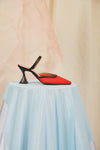 Orange Ibiza high-heels