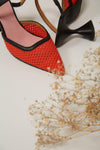 Orange Ibiza high-heels