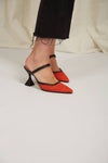 Orange Ibiza high-heels