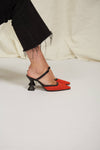 Orange Ibiza high-heels