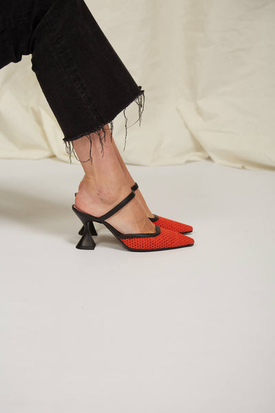Orange Ibiza high-heels