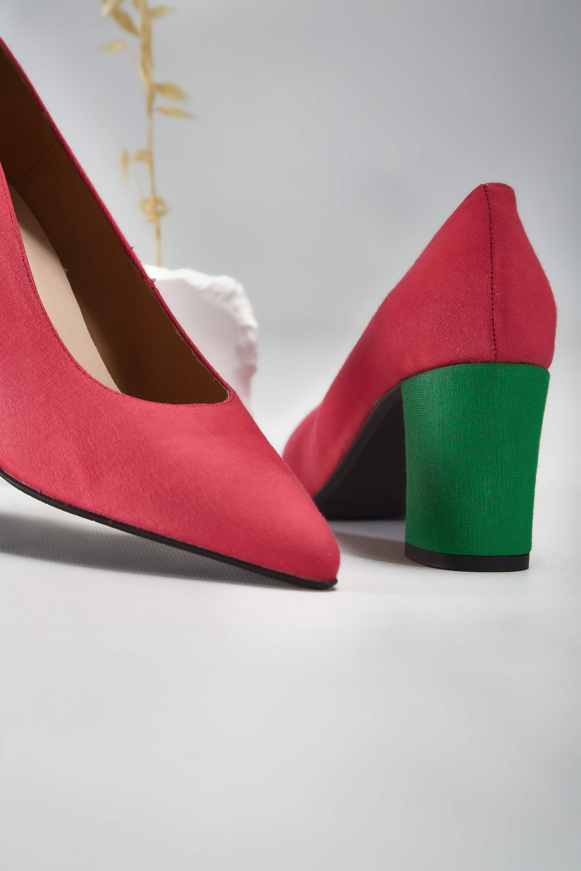 Midi en bambou rose-vert