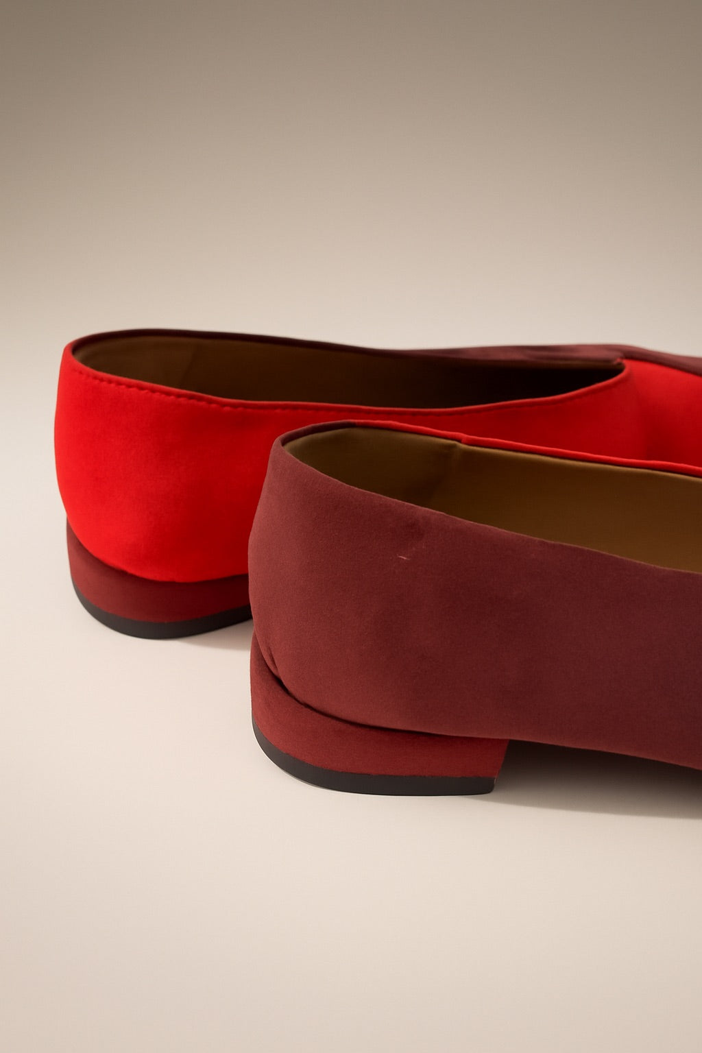 Two-tone Red/Burgundy Ballerinas