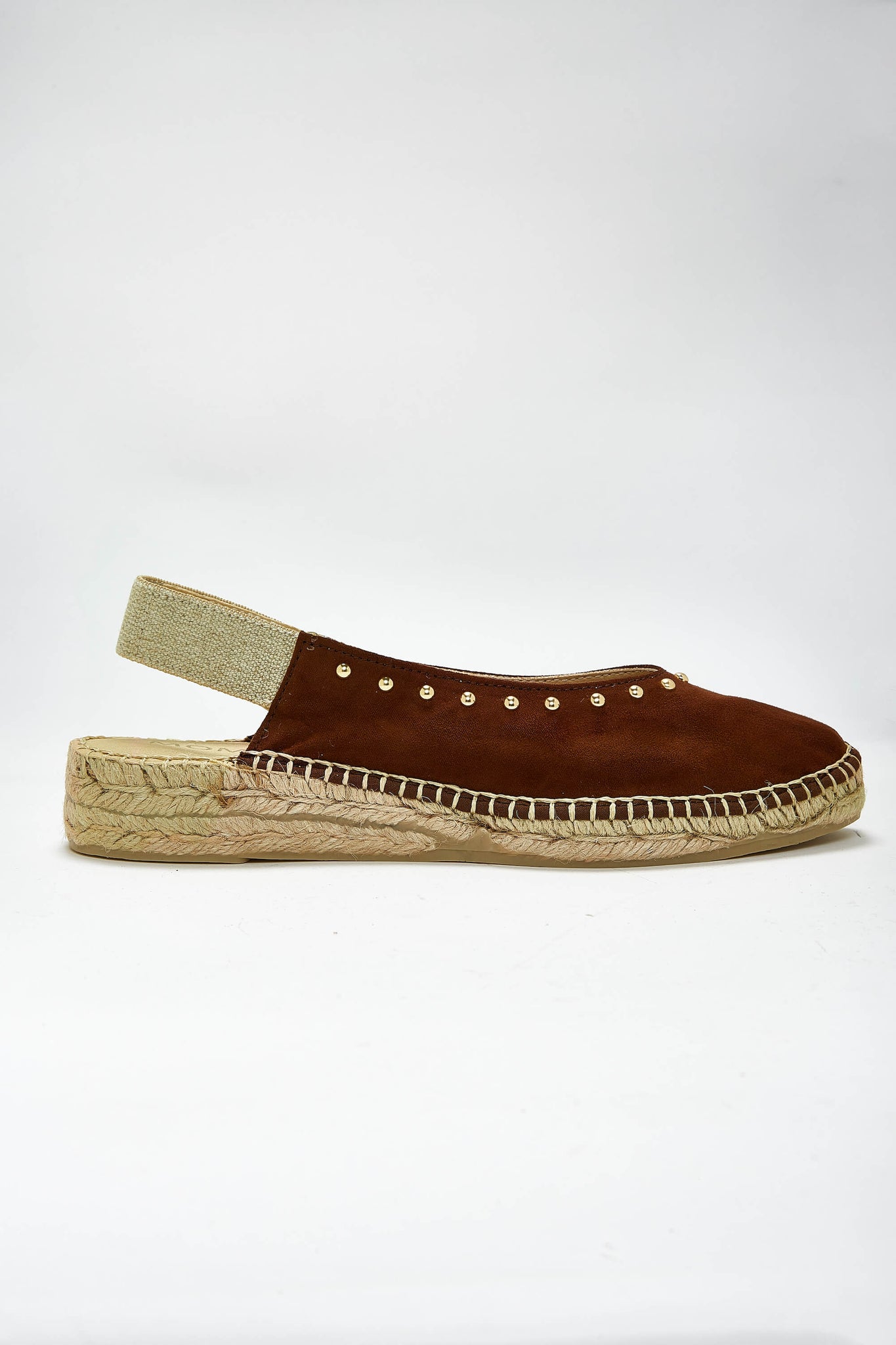 Cognac Studded Vegan Sandals – Momoc Shoes - Main Image