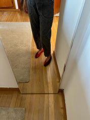 Ballerines bicolores rouge/bordeaux