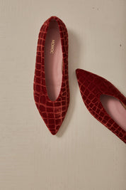 Ballerines en velours de lave et noix de coco V.2.
