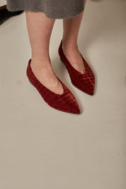 Ballerines en velours de lave et noix de coco V.2.