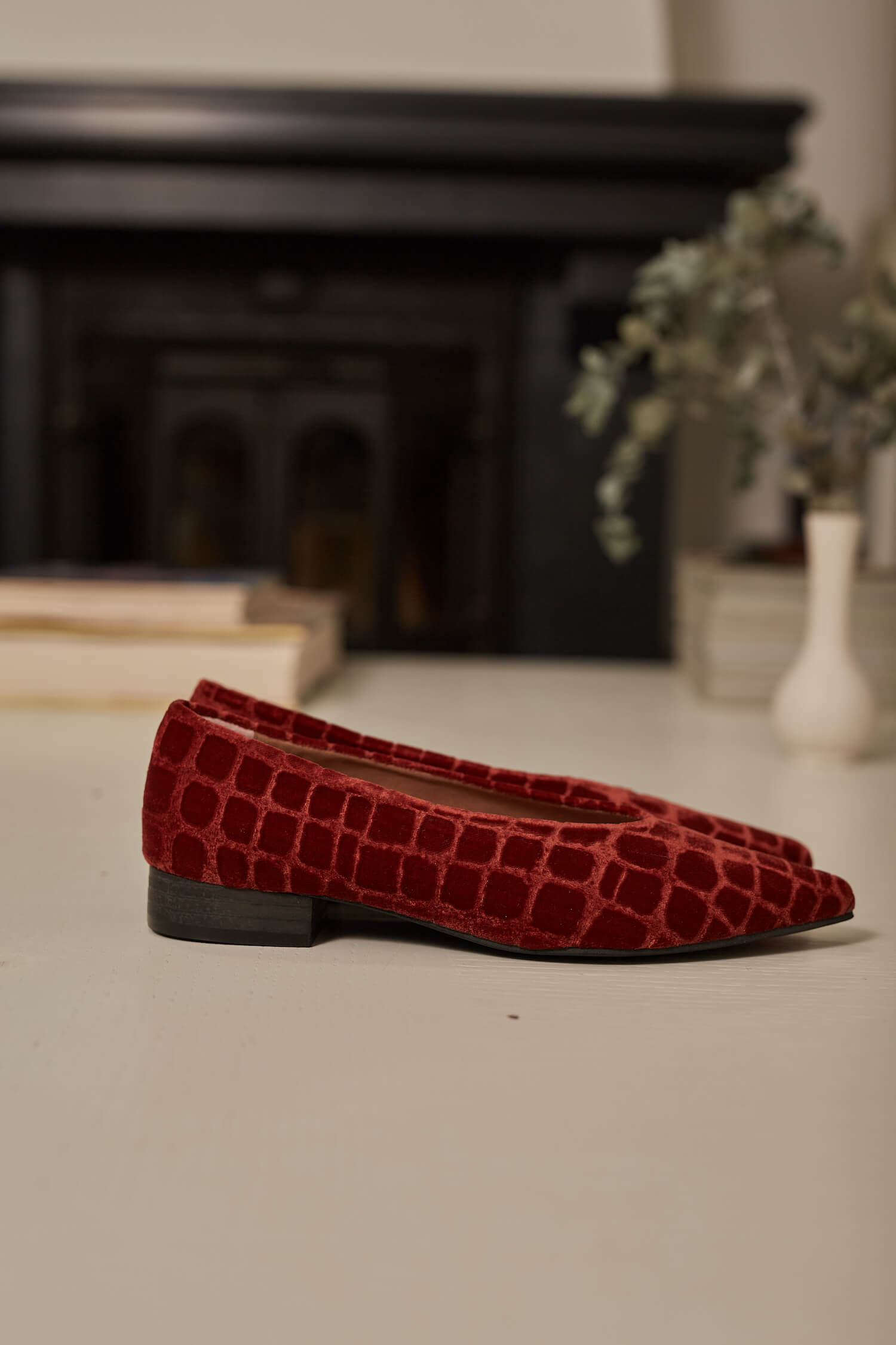 Ballerines en velours de lave et noix de coco V.2.