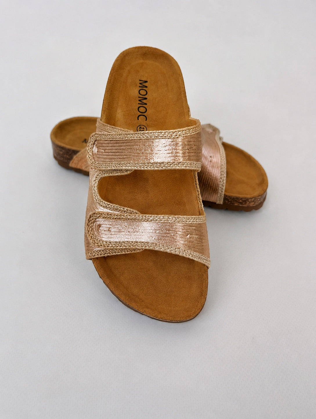 Momoc Biar wheat braided cord sandals close up texture jute edging detail sustainable Spain | Momoc Shoes Spain