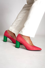 Midi en bambou rose-vert