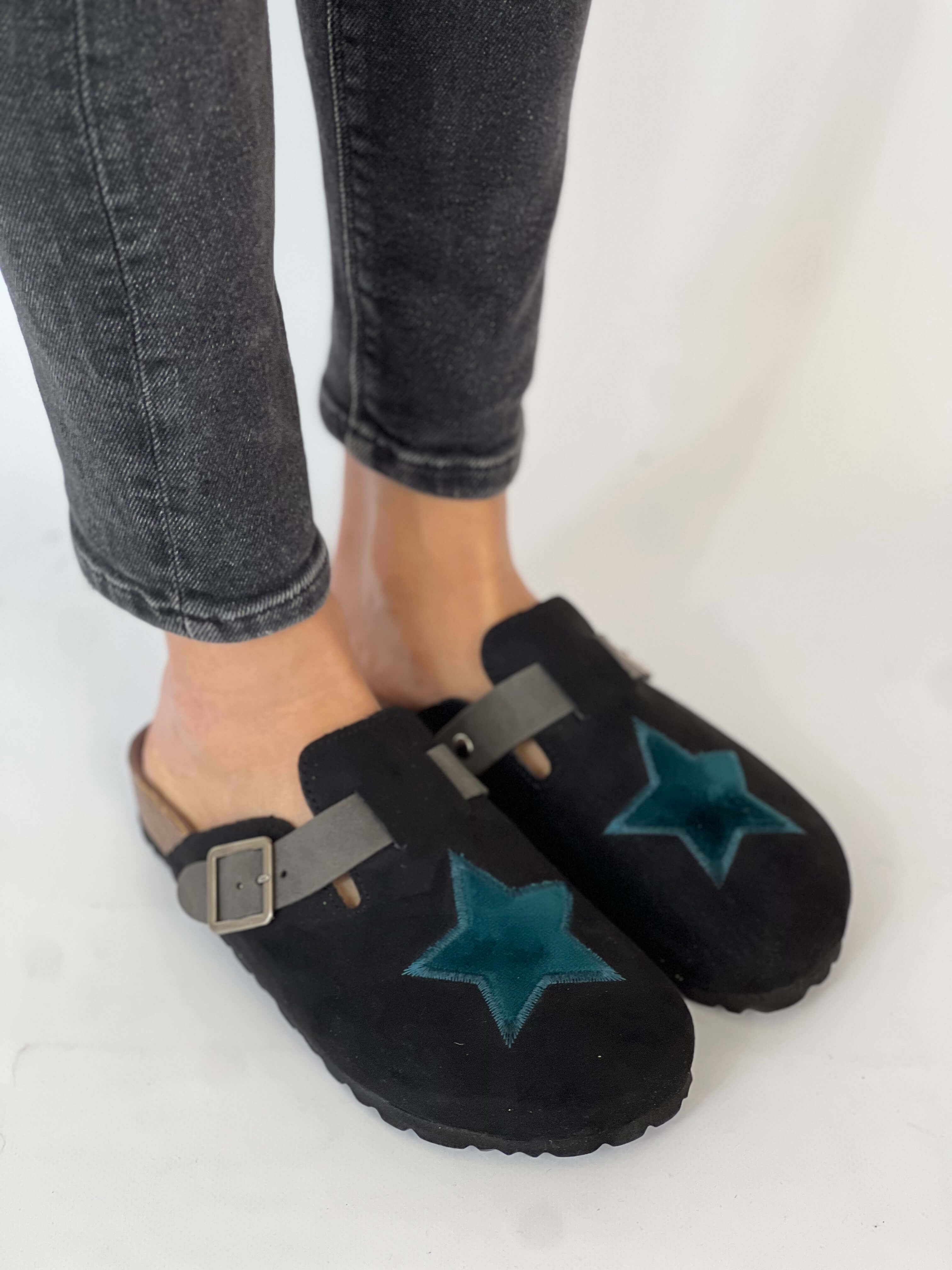 A Star Blue Clogs