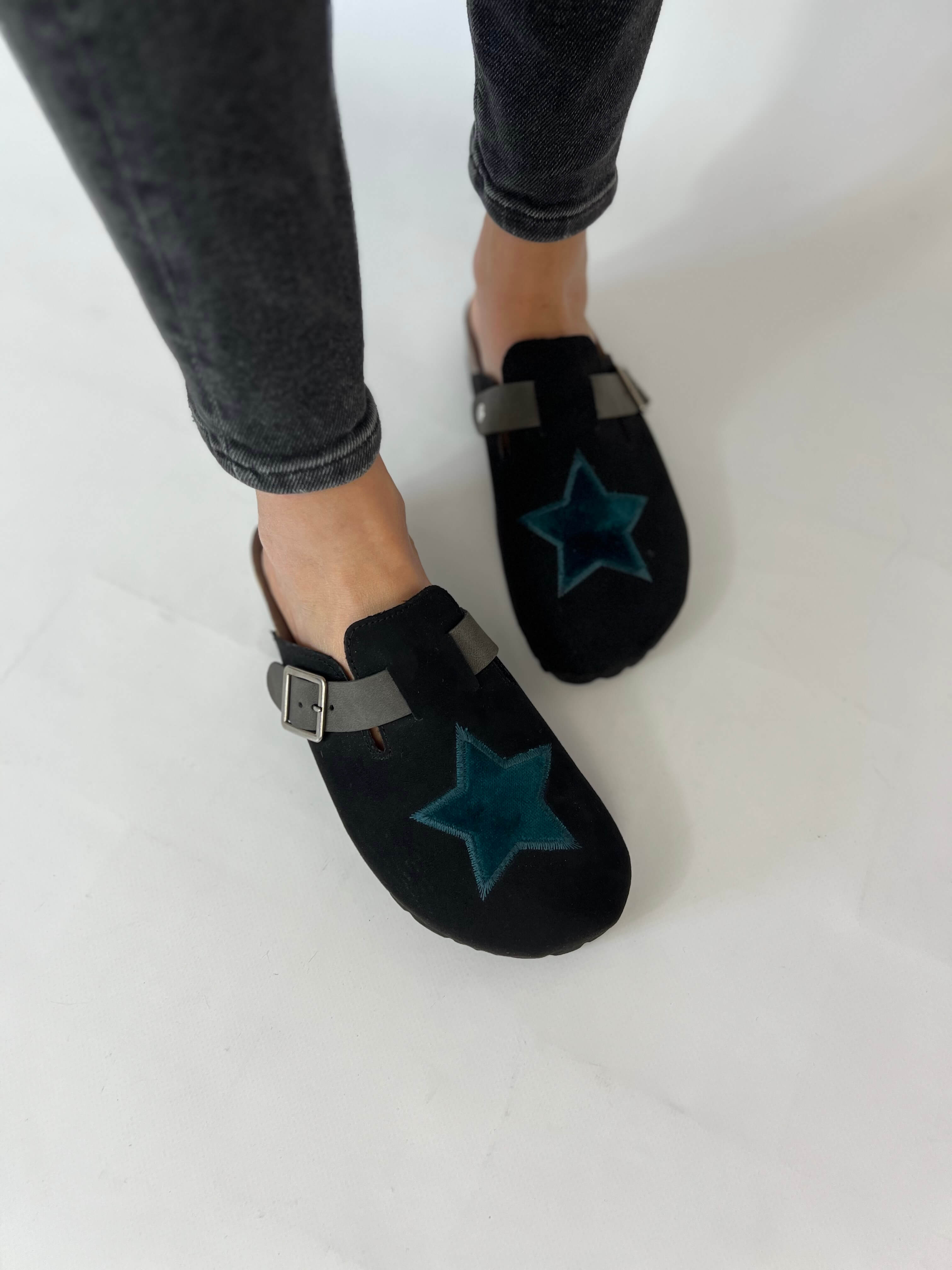 A Star Blue Clogs