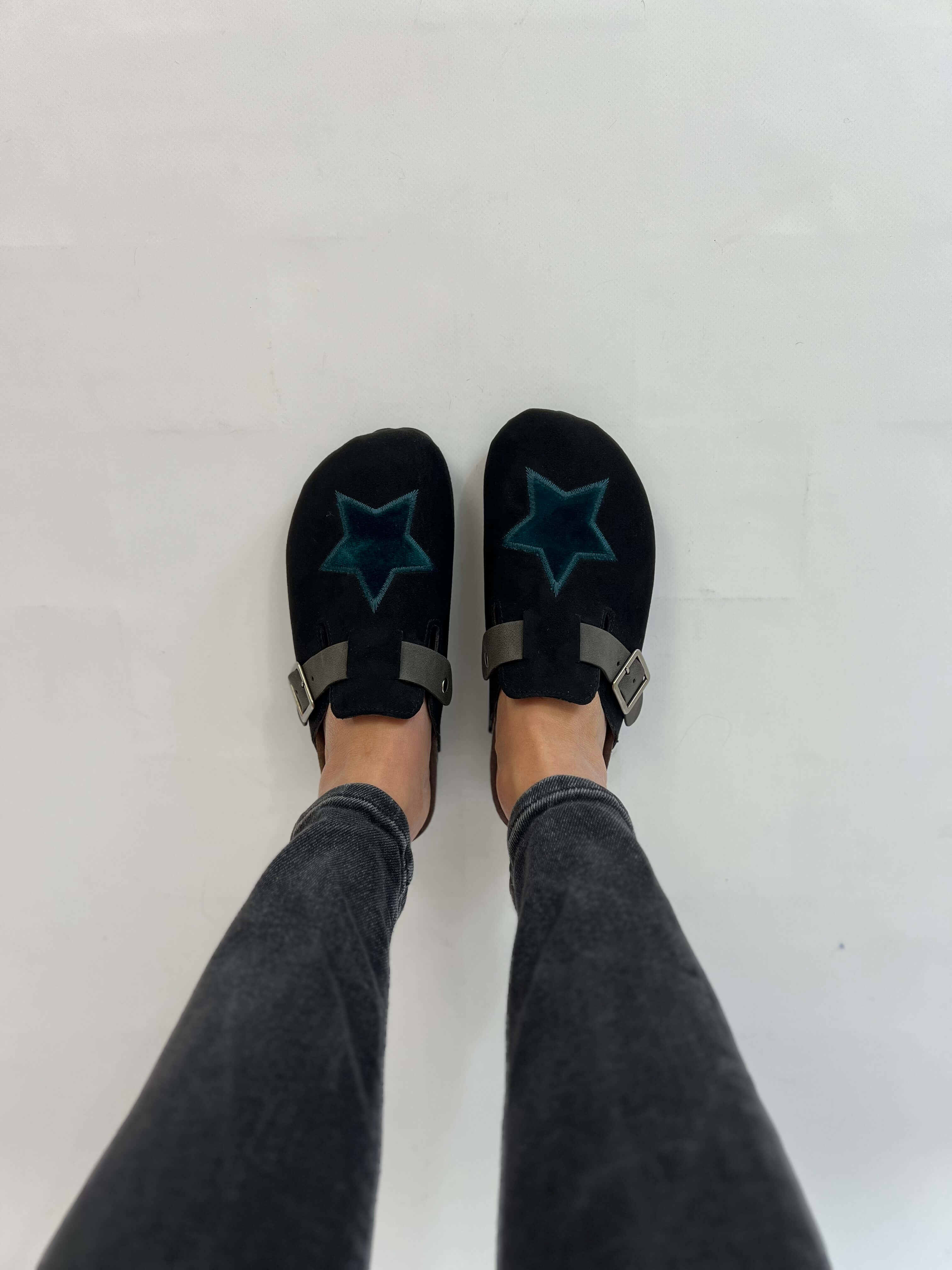 A Star Blue Clogs