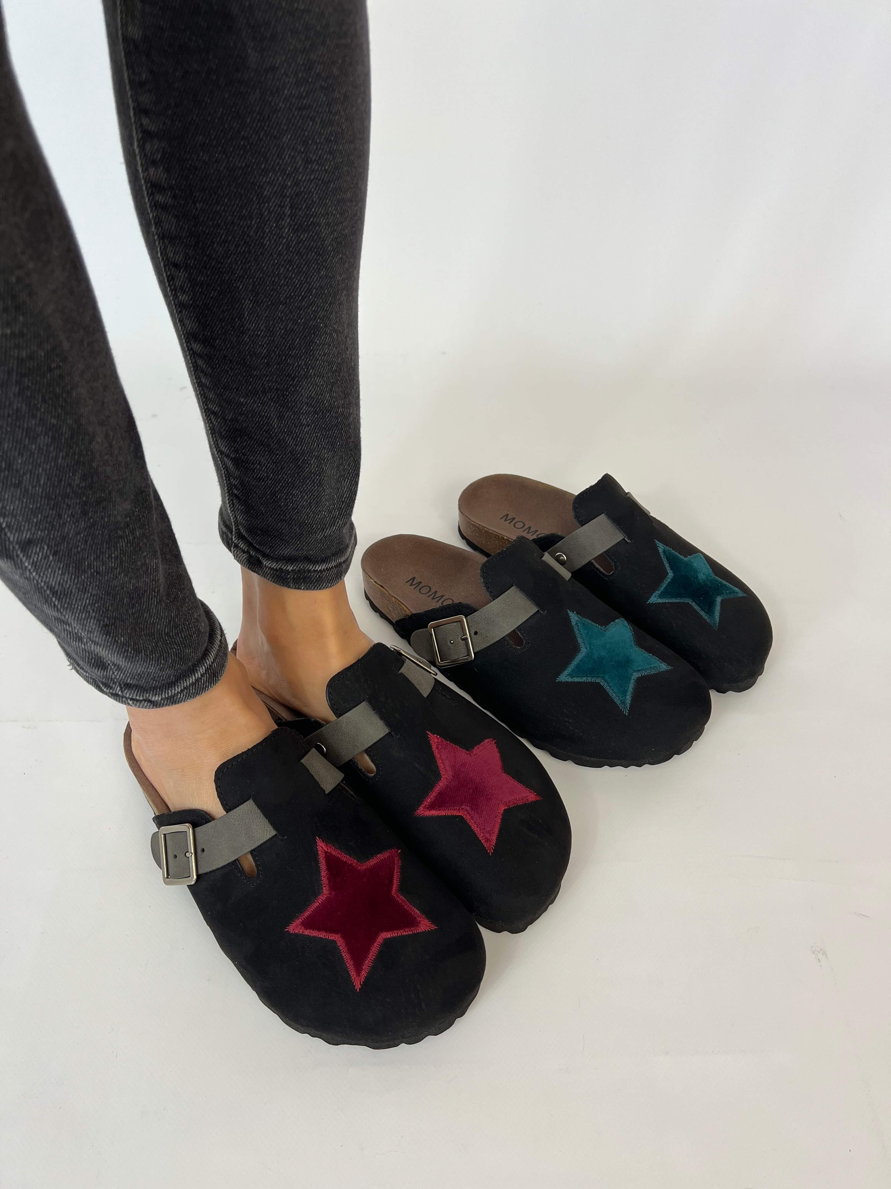 Zuecos A Star Burgundy