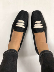 Mocasín Rafia Negro Casablanca
